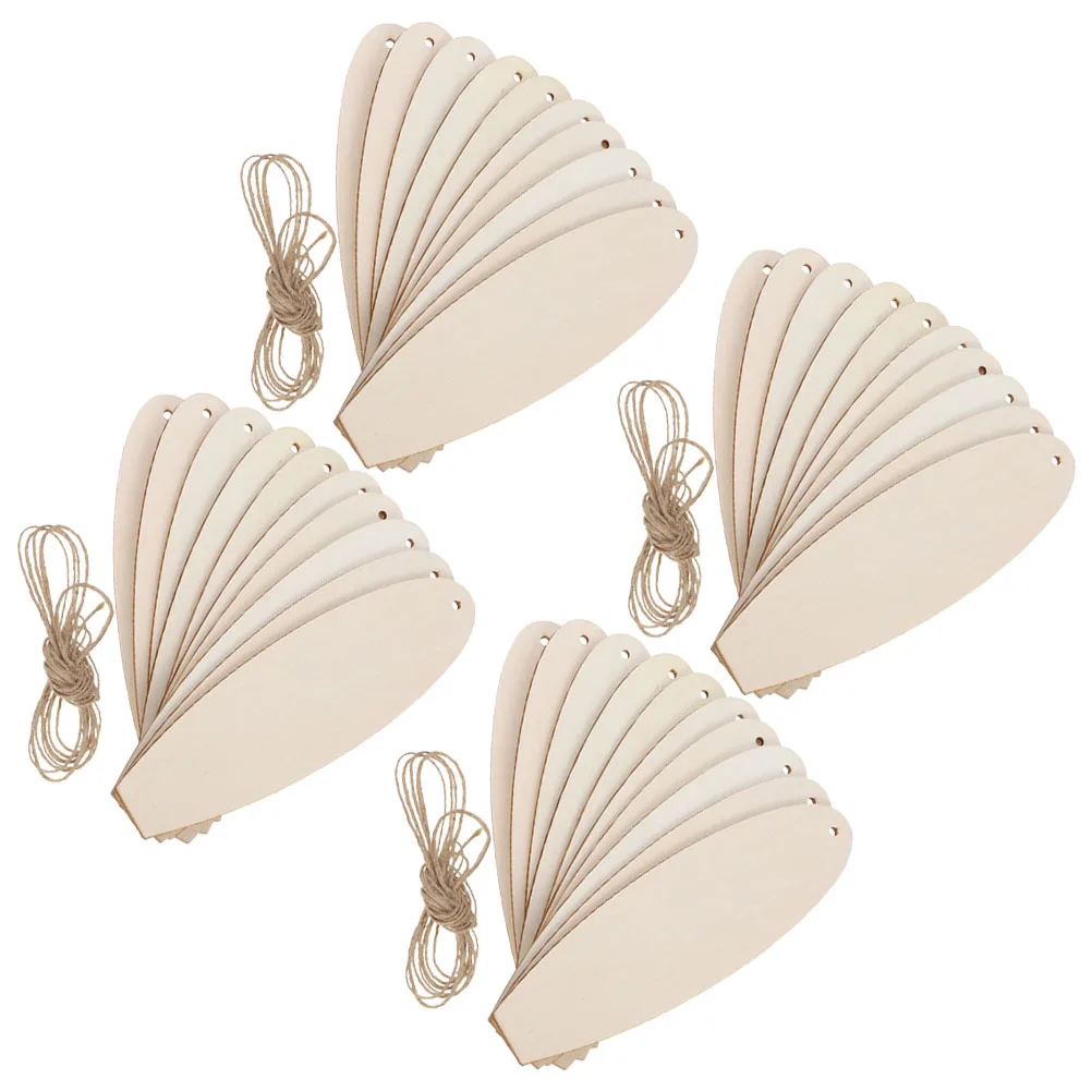 

40pcs Wooden Surfboard Cutouts for Diy Crafts Blank Painting Wood Chips Decoration Unfinished Wood Cutout Mini Surfboard Prop