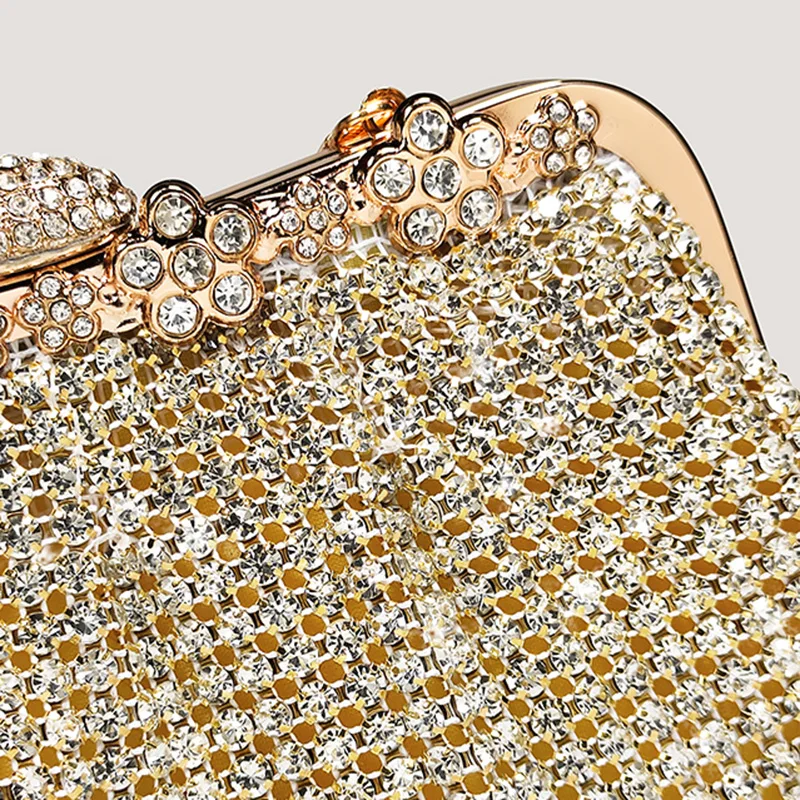 Bling Strass Avondtasje Luxe Jurk Clutch Bruid Handtas Shiny Designer Party Geplooide Diner Lange Portemonnee XA764H