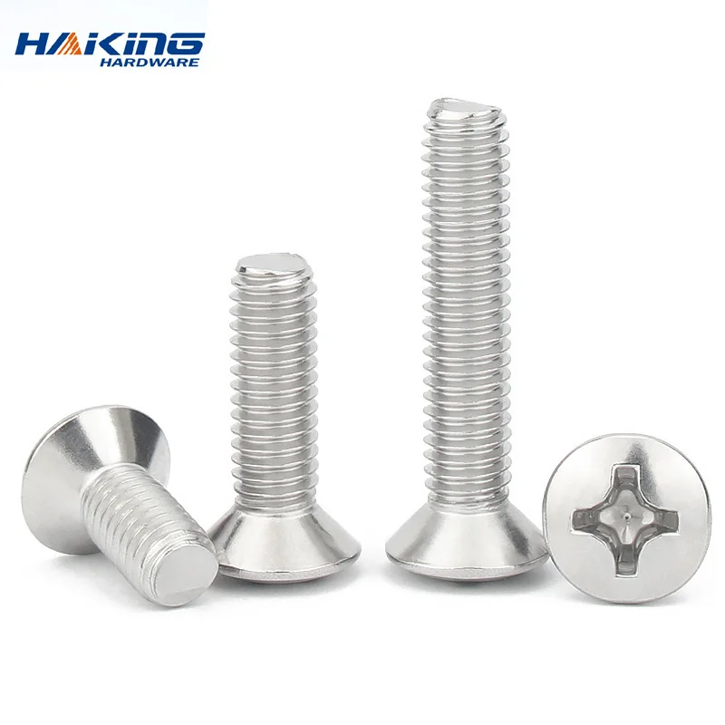 M2 M2.5 M3 M4 M5 M6 GB820 DIN966 A2-70 304 Stainless Steel Cross Recessed Phillips Raised Countersunk Head Half Oval Screw Bolt