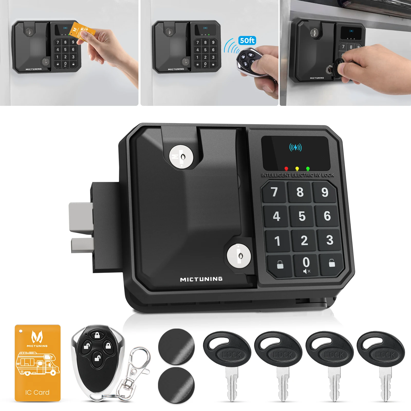 

RV Keyless Entry Door Lock Metal RV Door Lock Keyless Entry Digital Backlit Keypad Door Lock -for Campers 5th Wheels Bumper-pull