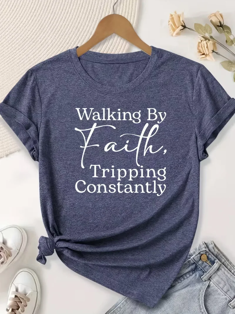 Heather Navy T-Shirt with 