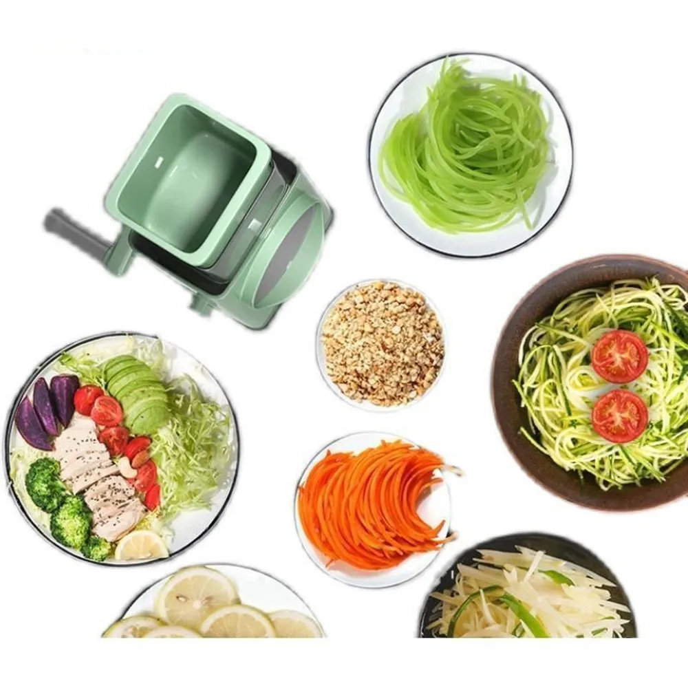 Multifunctional Drum Vegetable Cutter Kitchen Household Circular Vegetable Cutter Rotary Grater Hand Slicer Kitchen Tool