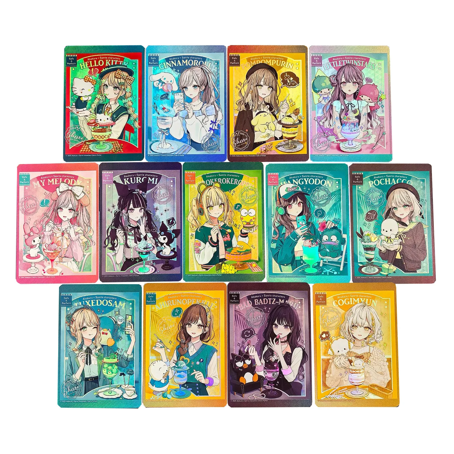

13Pcs/set Diy Self Made Goddess Story Kittyed Cute Collection Card Refraction Color Flash Kawaii Anime Card Gift Toy