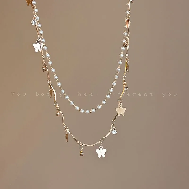 Punk Schwarz Zirkon Rose Anhänger Halsketten für Frauen Vintage Exquisite Doppel Layered Schlüsselbein Kette Ästhetik Y2k Schmuck Geschenke – Detail 19