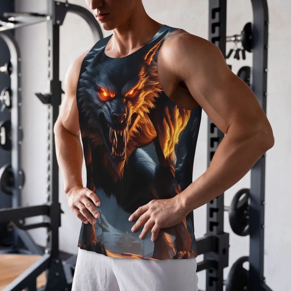 

Quick Dry The Werewolf Gym Tank Muscle Sleeveless Shirt Bodybuilding Breathable Vest
