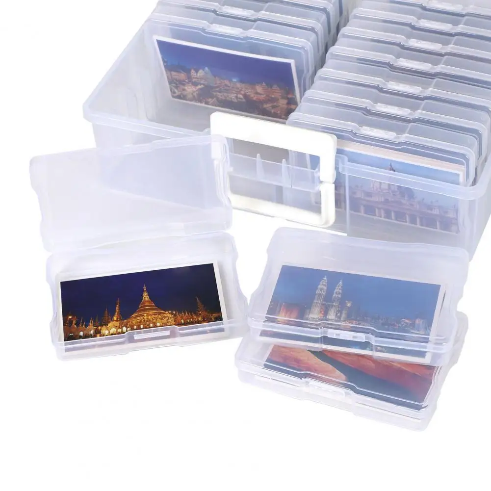 

High-quality Box Acid-free Photo Box Acrylic Photo Storage Box Set with Capacity Smooth Edges Dustproof Transparent for Photos