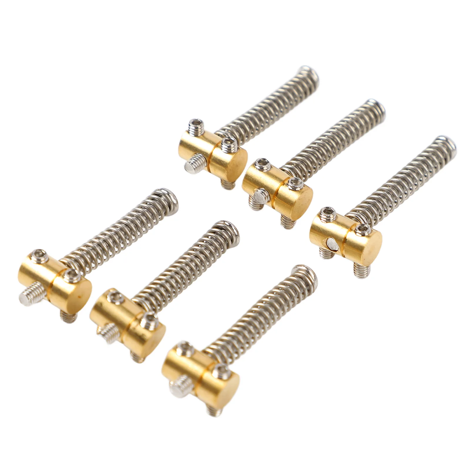 Brass Saddles Set Stable Easy To Install Adjustable Volume Electric Guitar Brass Saddles Better Audio Gain for Telecaster