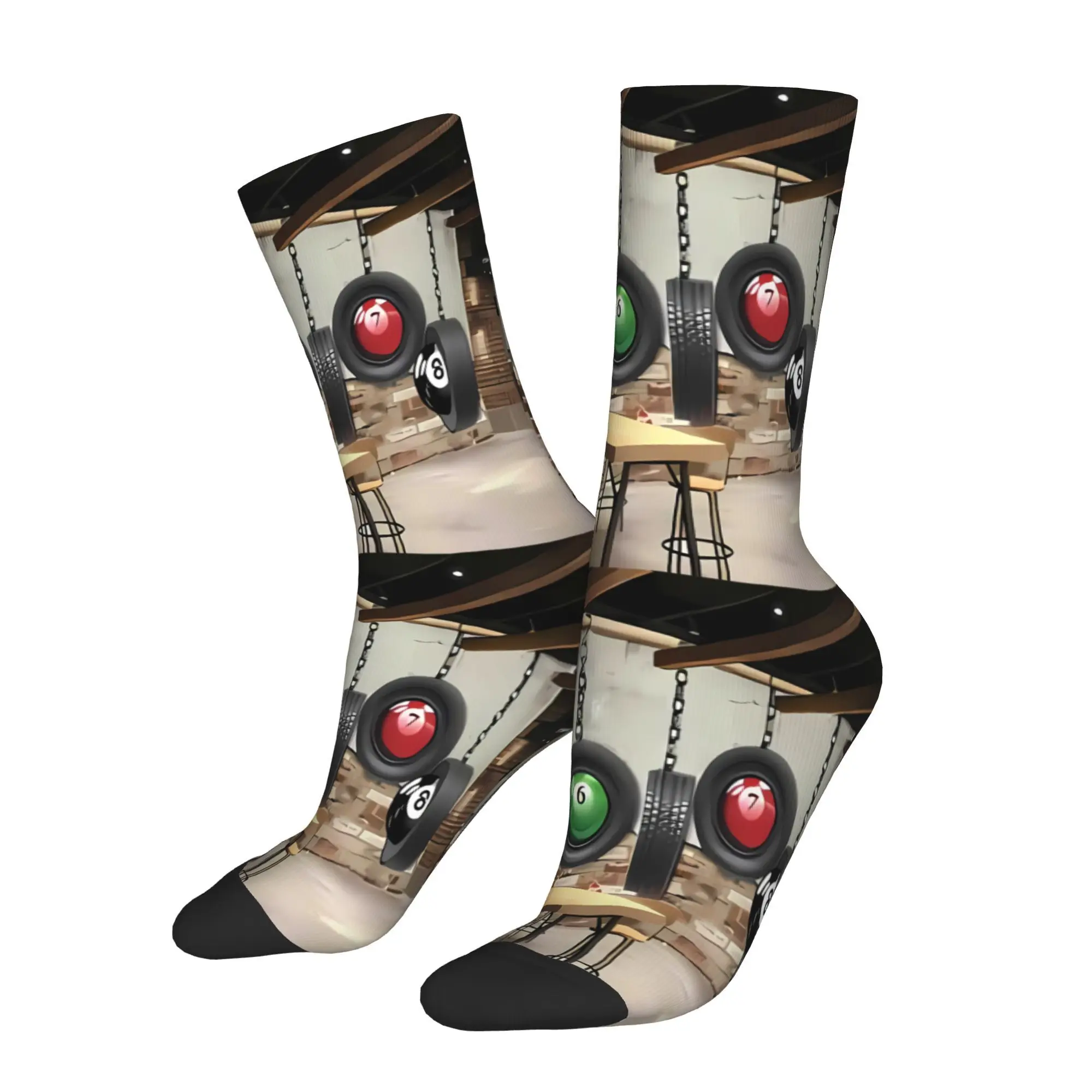 

Billiards Funny Sports Socks Male Mens Women Winter Stockings Harajuku