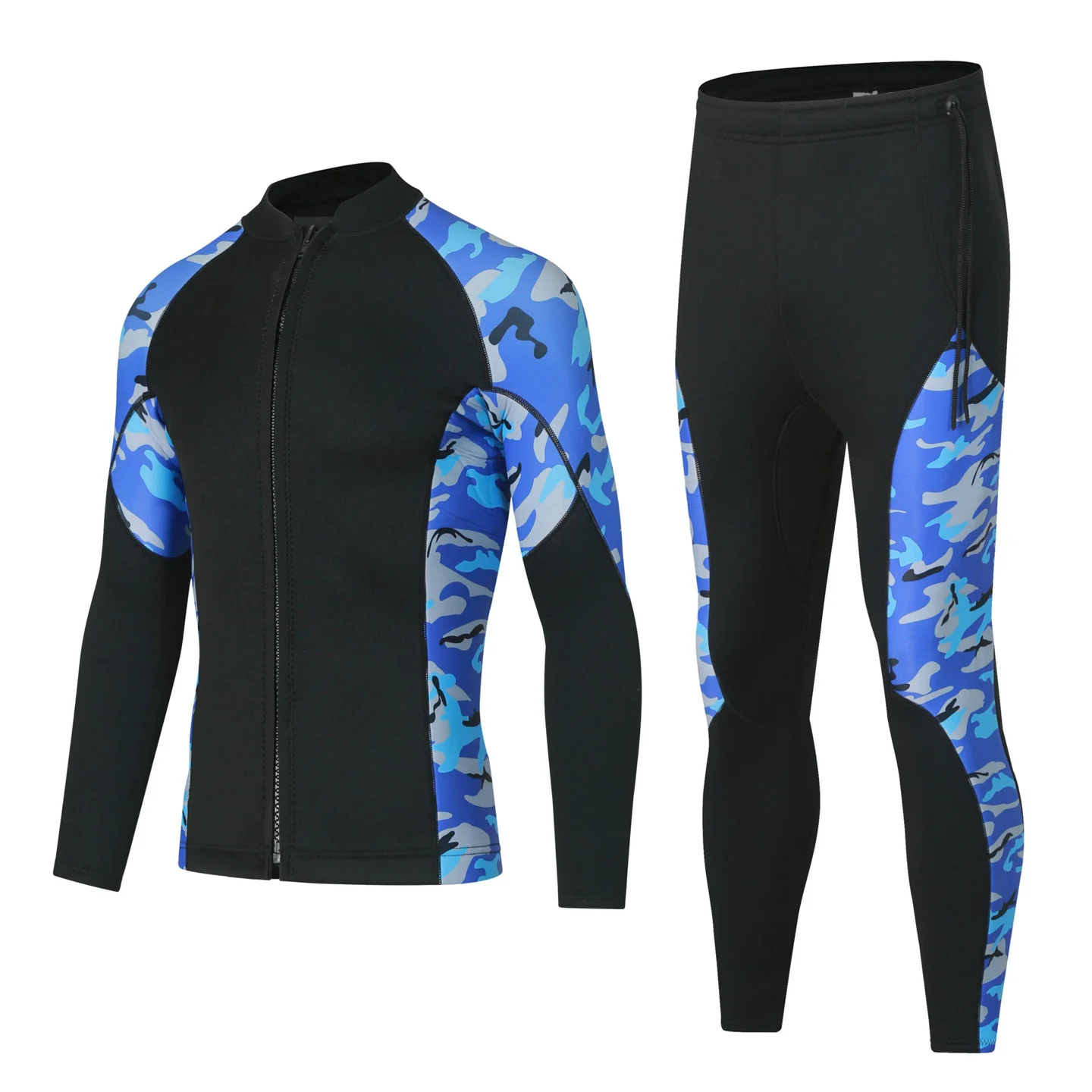 3-mm-Neopren-Oberteil und -Hose für Herren und Damen, getrennter Thermobadeanzug zum Tauchen, Surfen, Schnorcheln und Speerfischen. – Detail 8