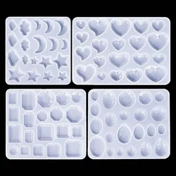 Cabochon Gem Jewelry Silicone Mold Oval Teardrop Square Heart Star Shapes Resin Epoxy Pendant Earrings Making Casting DIY Craft