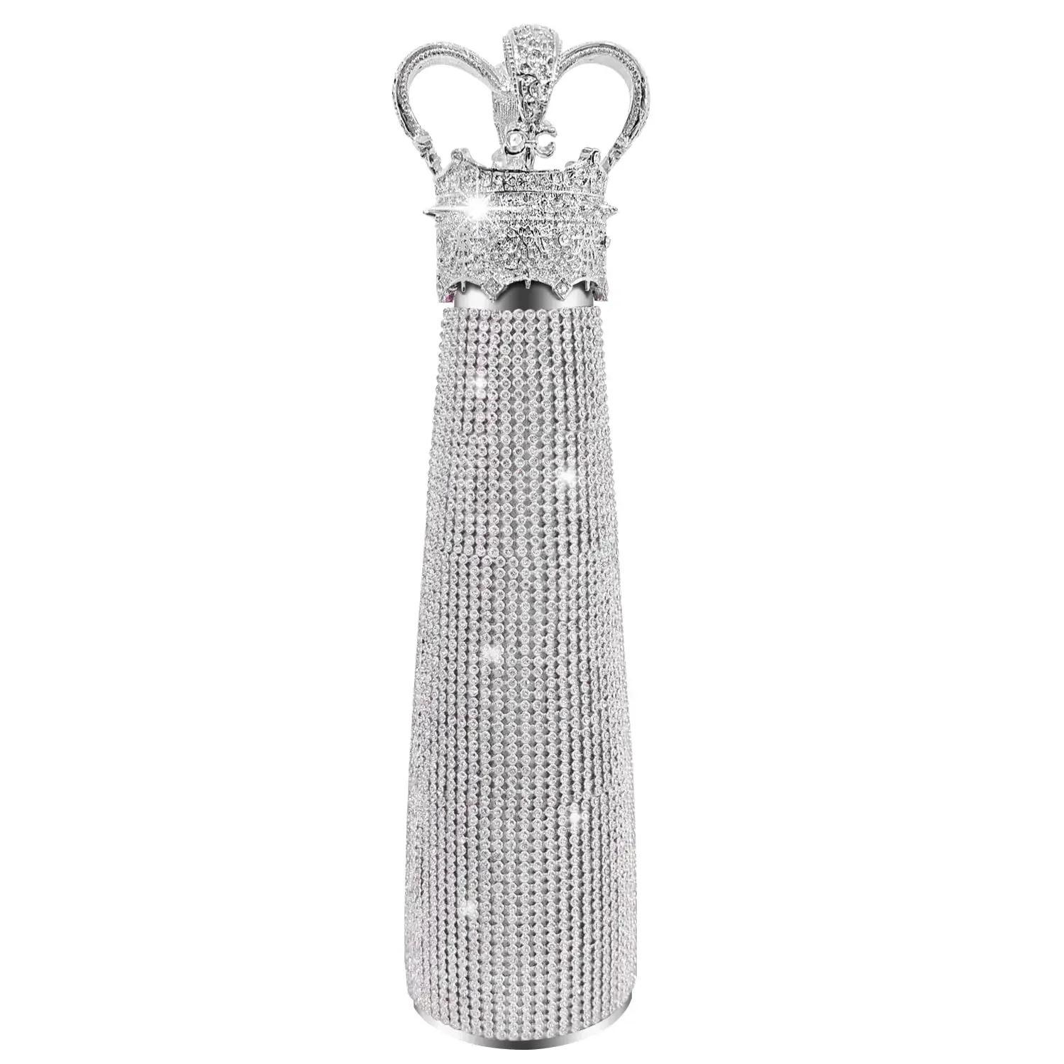 500ml Bling Diamond Thermos Bottle Stainless Steel Thermal Cup Queen Crown Vintage Vacuum Insulated Water Bottle for Women