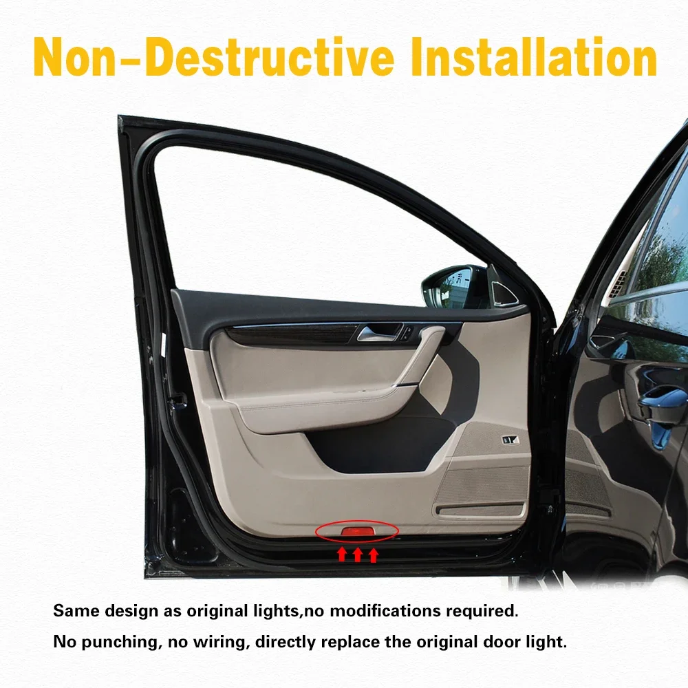 LED Car Door Ghost Shadow Logo Projector Welcome Light Accessories For Skoda Superb 2 MK2 3 MK3 3U 3V 3T B5 B6 B7 B8 2009 - 2020 - view 6