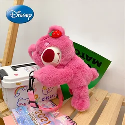 Zaino per bambini DisneyCartoon Orso fragola Borsa a tracolla da donna carina Borsa a tracolla in tinta unita di grande capacità di alta qualità