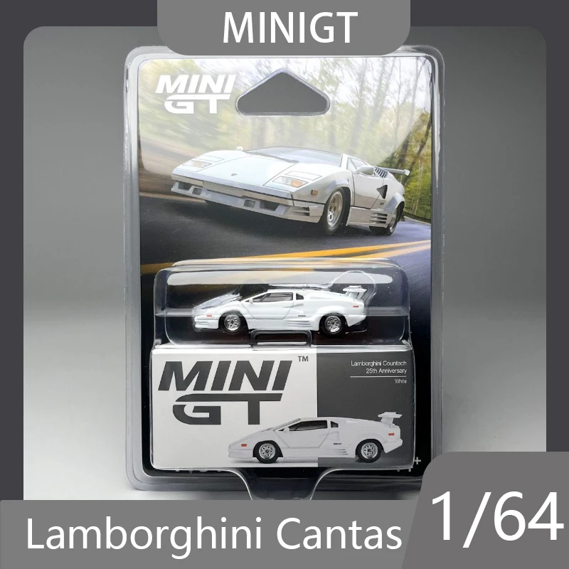 

MINIGT 1/64 Kantash car model white body rear wing die-casting car, used for collection and gifts