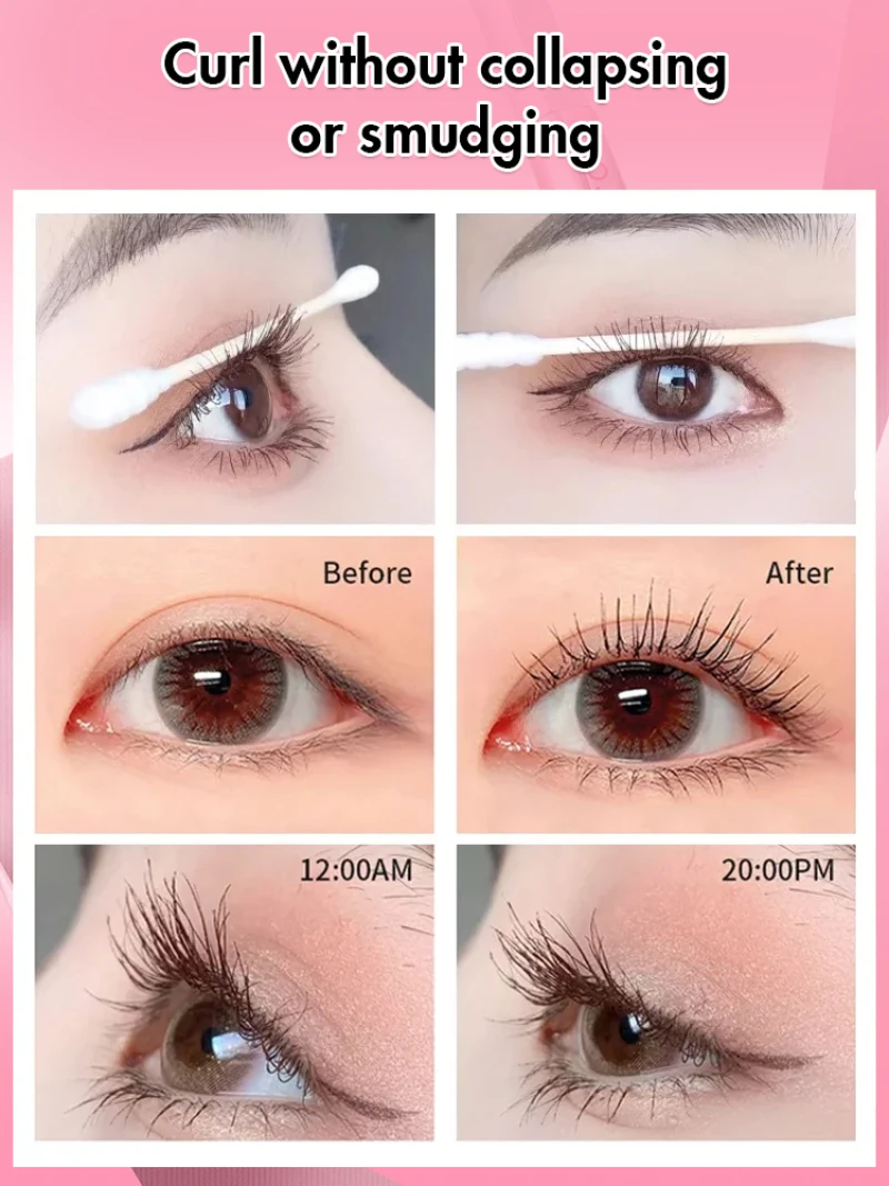 mascara a doppia estremità con bilanciere mascara a doppia estremità spesso, arricciante e duraturo, impermeabile e resistente al sudore