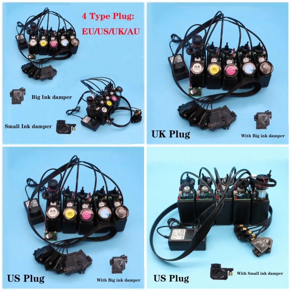 Modify UV LED Ink System CISS With Stirrer Ink Alarm Timer Adjustable Voltage Power Tank UV DTF Ink For Epson L1800 L805 L800
