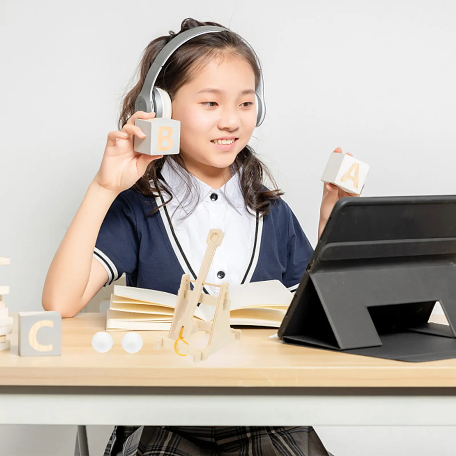 Kit de catapulte scientifique 2 pièces, ensemble d'activités STEM pour enfants, projet éducatif de construction pour l'apprentissage pratique et la réflexion créative