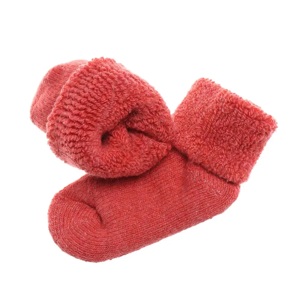 1 Pairs Winter Woolen Kids Baby Socks Soft Thick Warm Snow Socks Soft Comfortable Candy Colors Floor Socks 0~8 Years