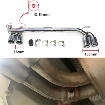 適用於BMWB48 F30 F31 320i 328i 330i M Sport藍色汽車排氣管消音器尾嘴,適用於2017 2018 2019款3系 12 最佳銷售 f30排氣 - №11