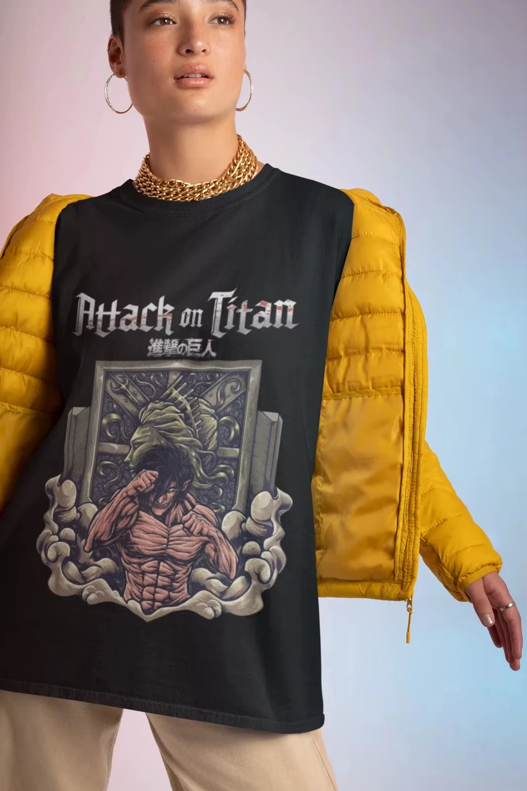 

Футболка «Атака Титанов», футболка Эрен Микаса, футболка Леви, футболка AOT Erwin Hange Armin, новая летняя мужская и женская уличная одежда