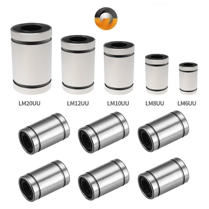 Rolamentos de movimento linear lmuu, 4 unidades, lm20luu lm16luu lm13luu lm12luu lm10luu lm8luu lm6luu ABEC-7 rolamentos lineares de tipo longo