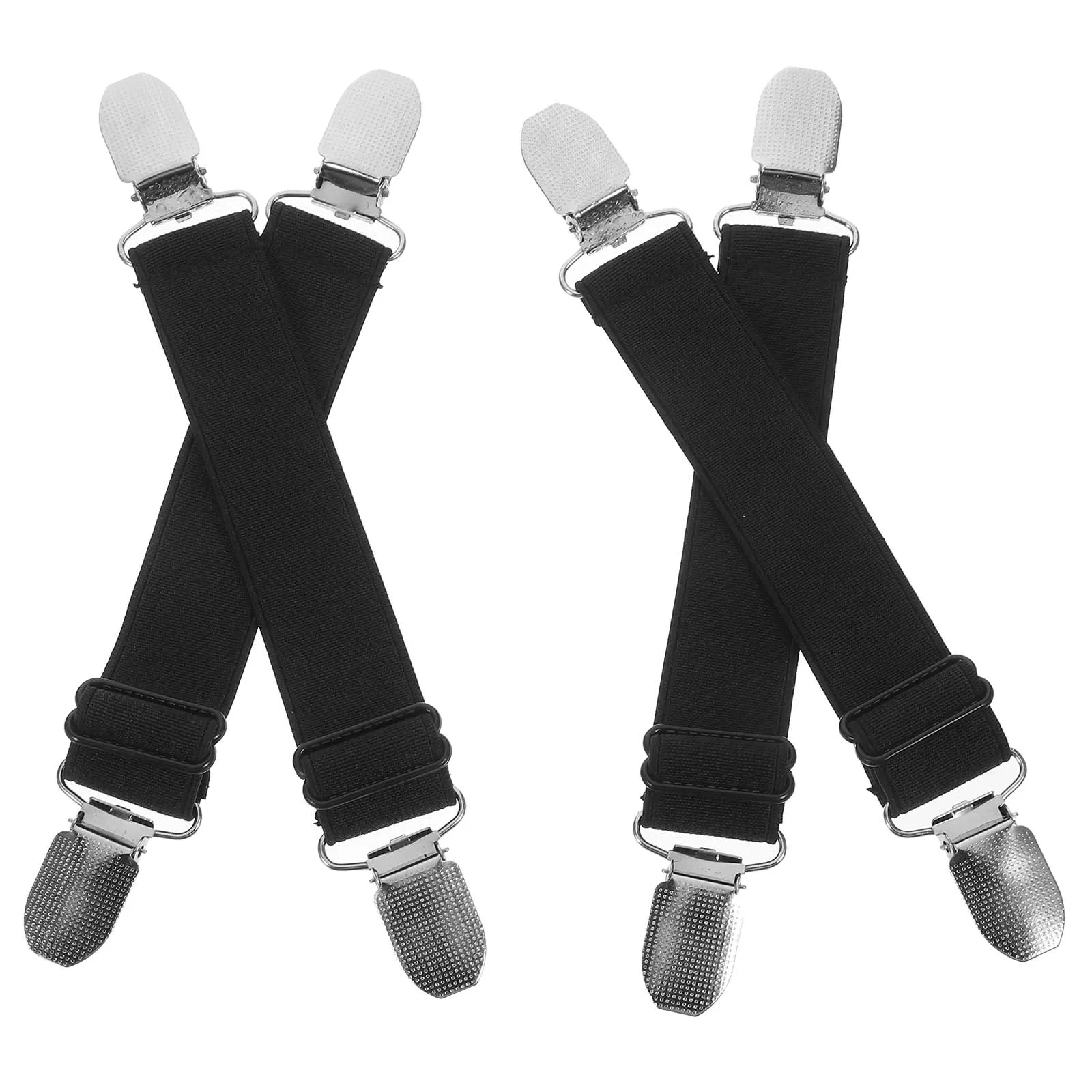 

4 Pcs Trouser Clips Windproof Ratchet Waterproof Trousers Leg Waist Elastic Band Boot Holder Strap