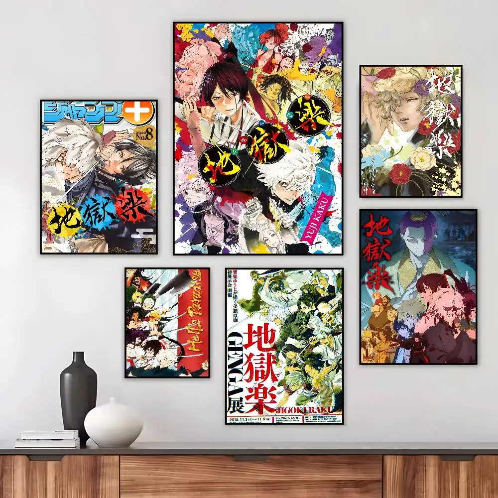 AA-Anime H-Hells Paradise Poster Art HD Canvas Advanced Aesthetic Printing Paper Wall Art for Living Room Home Decor