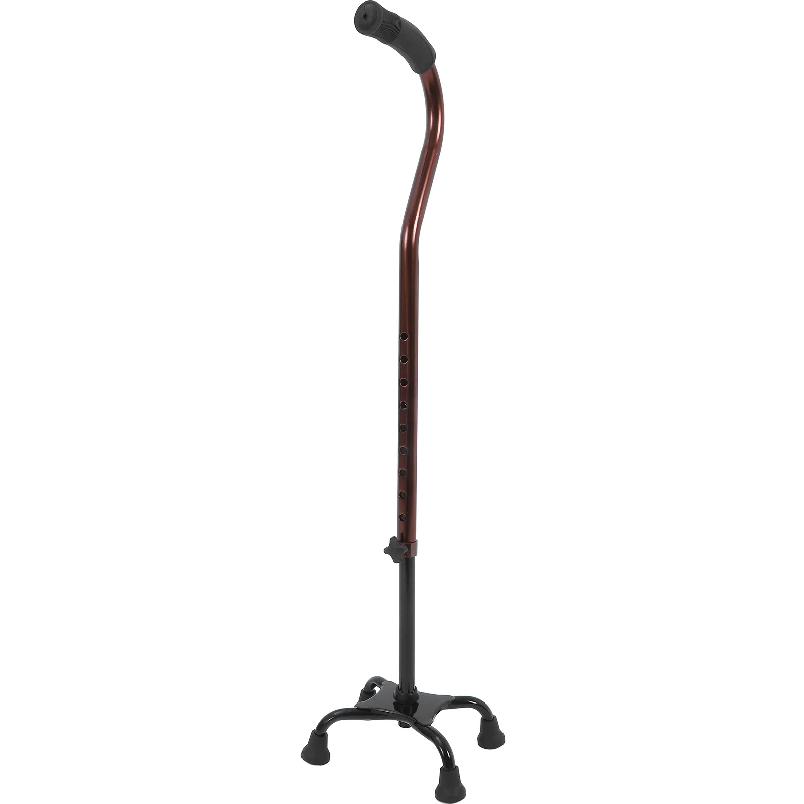 Four-Leg Bronze Aluminum Alloy Walking Cane for Seniors Disabled Elderly Non-Slip Stable Safe Walking Stick for Men Women