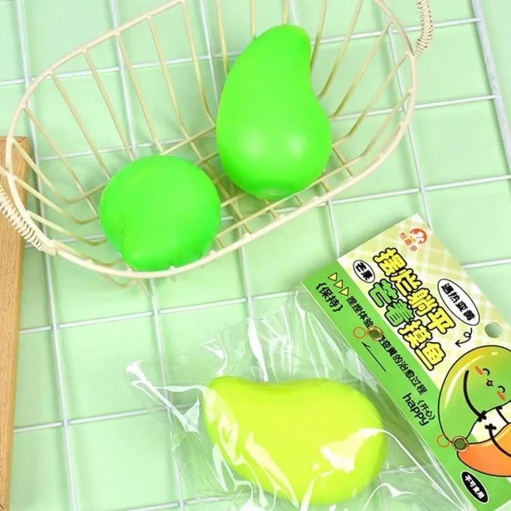 Novelty Temperature Variation Banana Squeeze Toy Simulated Slow Rebound Mango Pinch Toy 3D Kneading Kids Tricky Doll