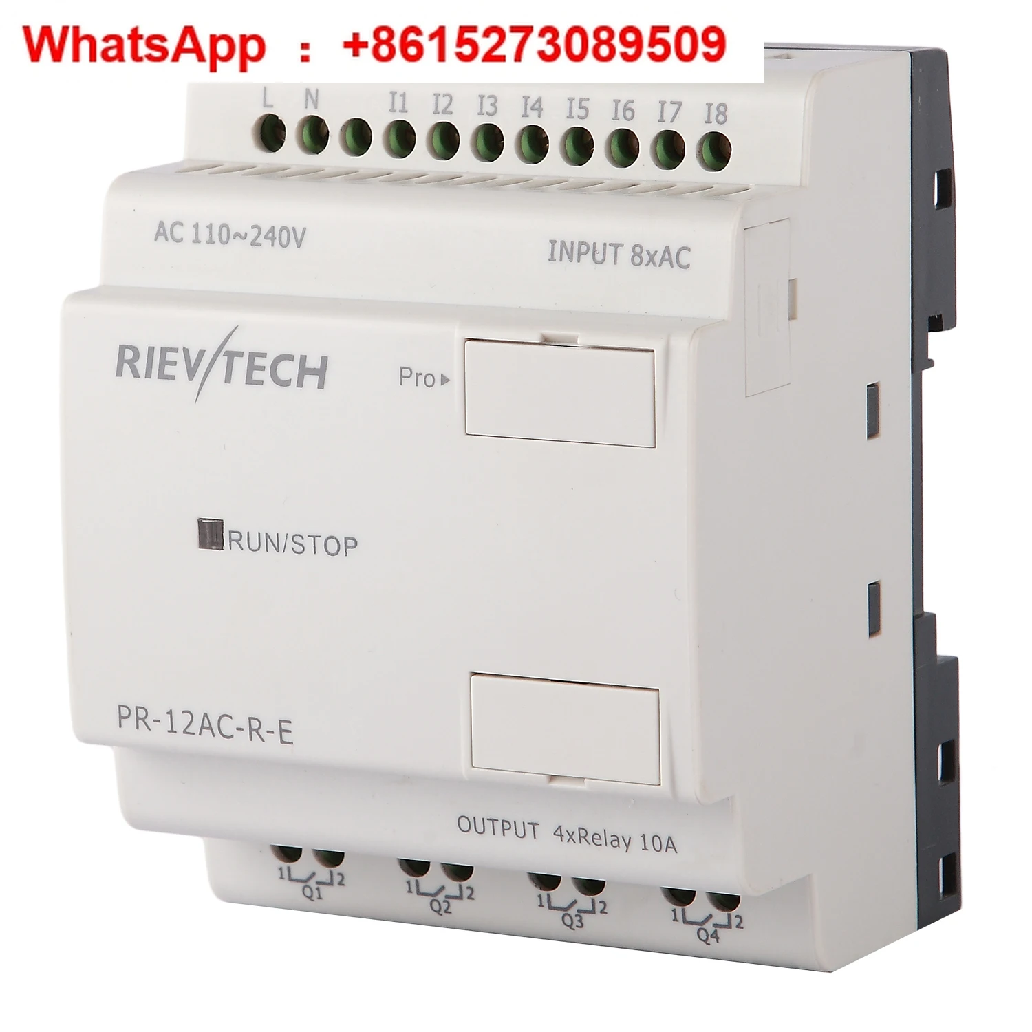 Экономичный программируемый контроллер переменного тока без дисплея 8-в-4-выходов PR-12AC-R-E