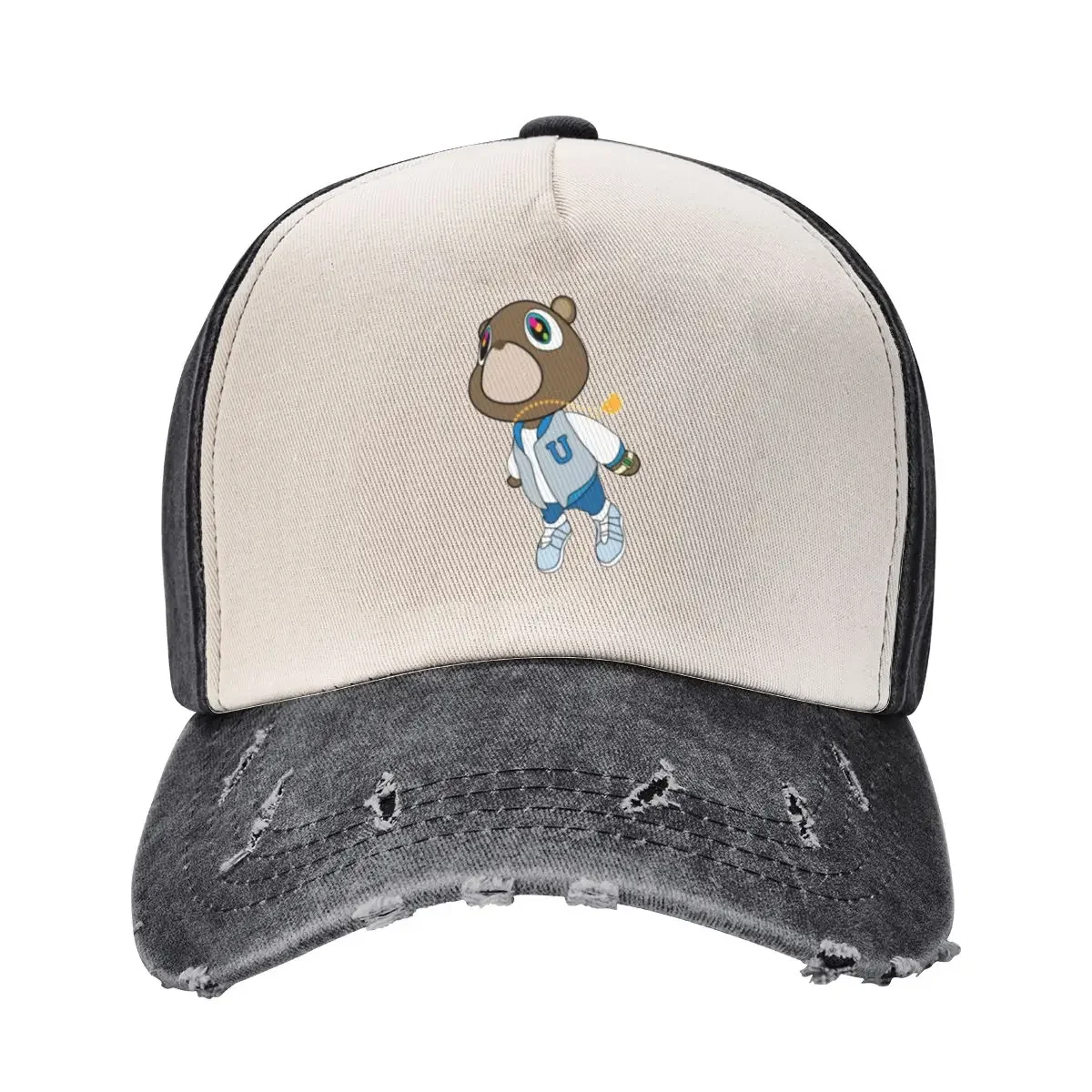 

Kanye West Graduation Bear Baseball Cap Hat Beach Military Cap Man Vintage luxury woman cap Mens Caps Women's