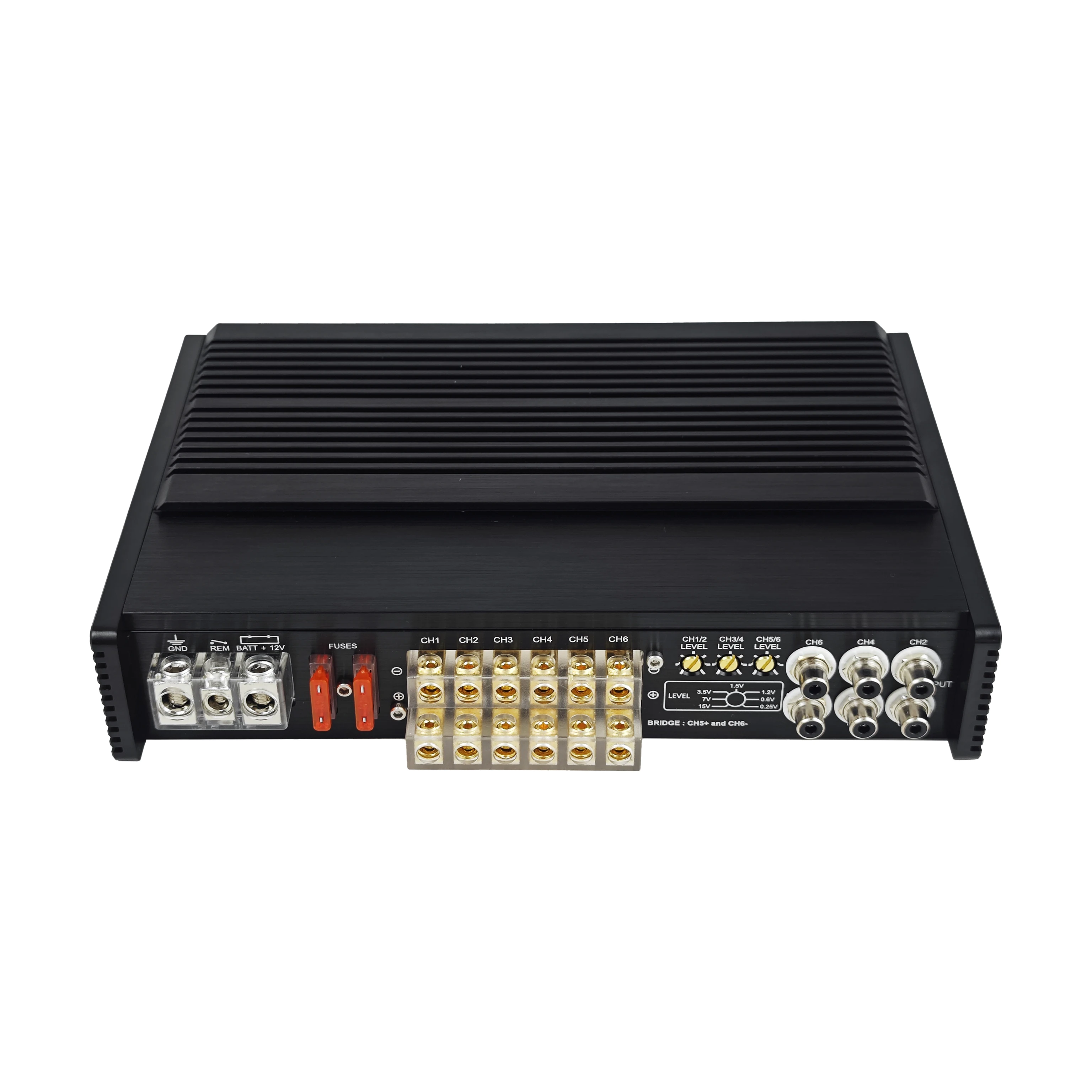 Amplificador de Subwoofer para Auto de 12V 120W, Amplificador de Audio para Auto de 6 Canales, Amplificadores Automotrices de Frecuencia Completa, Crossovers Mono Combinados