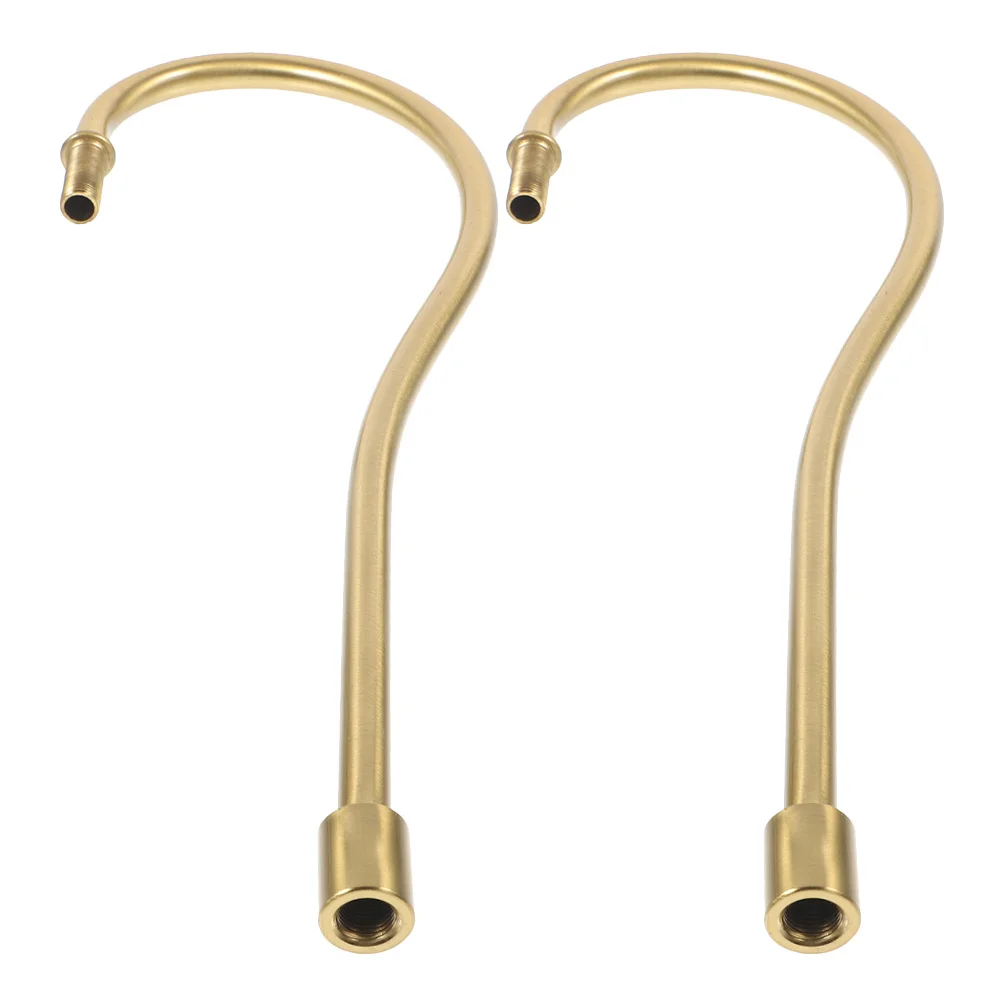 

2Pcs Curved Lamp Stem Iron Extension Downrods Lighting Fixture Parts for DIY Table Lamp Repair Aroma Wax Melting