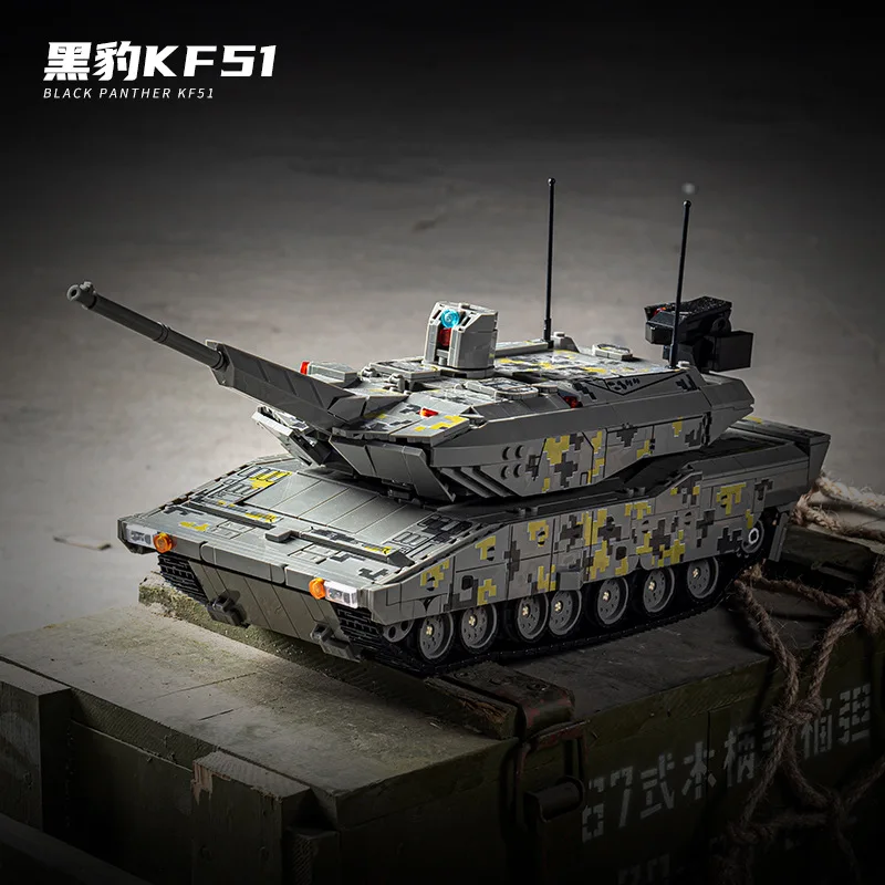 Generazione moderna Panther KF51 Armata T14 Gruppo serbatoio Blocchi di costruzione MOC Giocattolo telecomandato per ragazzi Regalo creativo