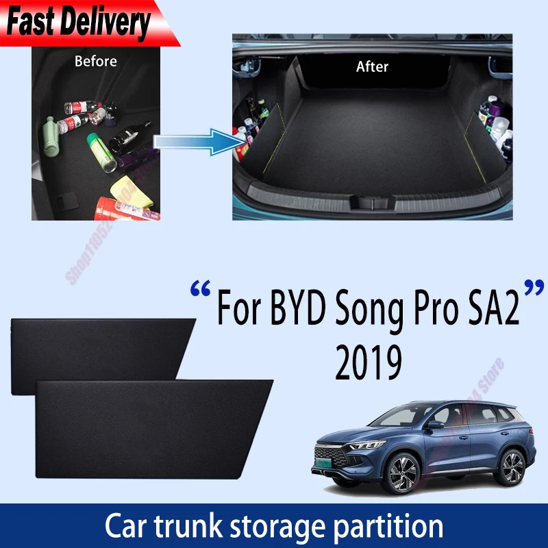 For BYD Song Pro 2019 SA2 Trunk Storage Partition Multifunction Storage Auto Interior Upgraded Organize Parts