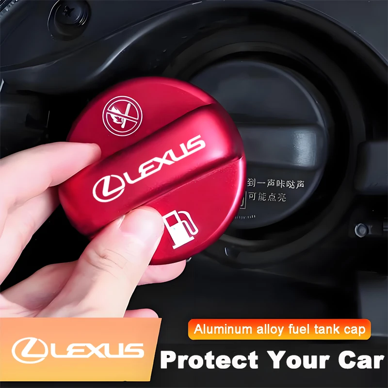 Tapa de tanque de combustible de aleación de aluminio, accesorios de cubierta de tanque de combustible de coche para Lexus F SPORT enchufable híbrido ES UX 300e GS LBX NX RX 350h 450h