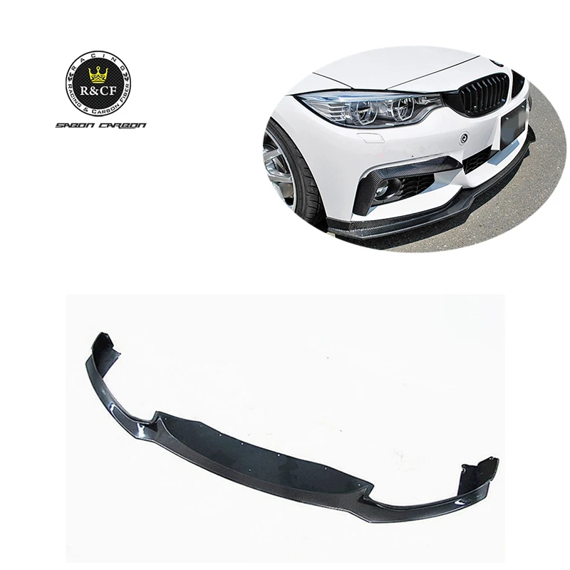 F32 F33 F36 425i 435i 440i M Tech Carbon Fiber Front Bumper Lip ENDCC style