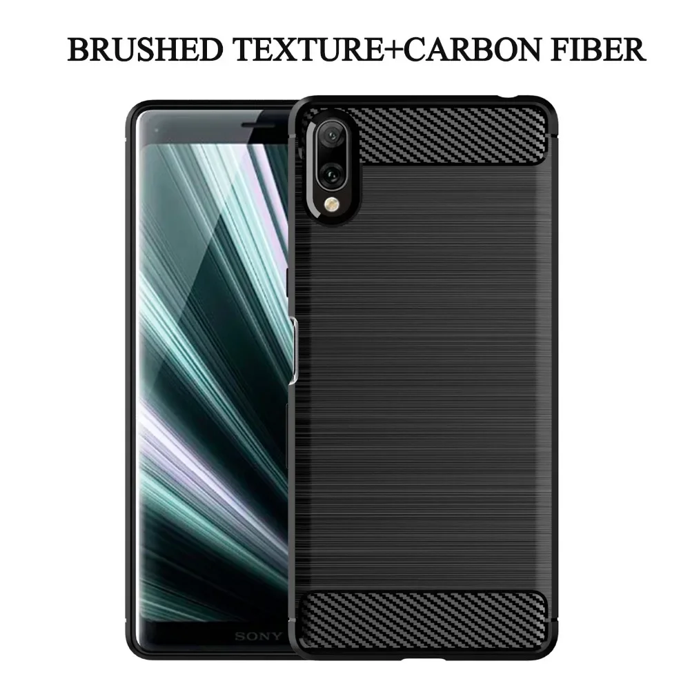 Case For Sony Xperia 10 5 1 VII VI V IV iii ii Lite Plus L3 L2 8 XA2 Xperia1 Xperia10 Soft Silicone Carbon Fiber Cover Case
