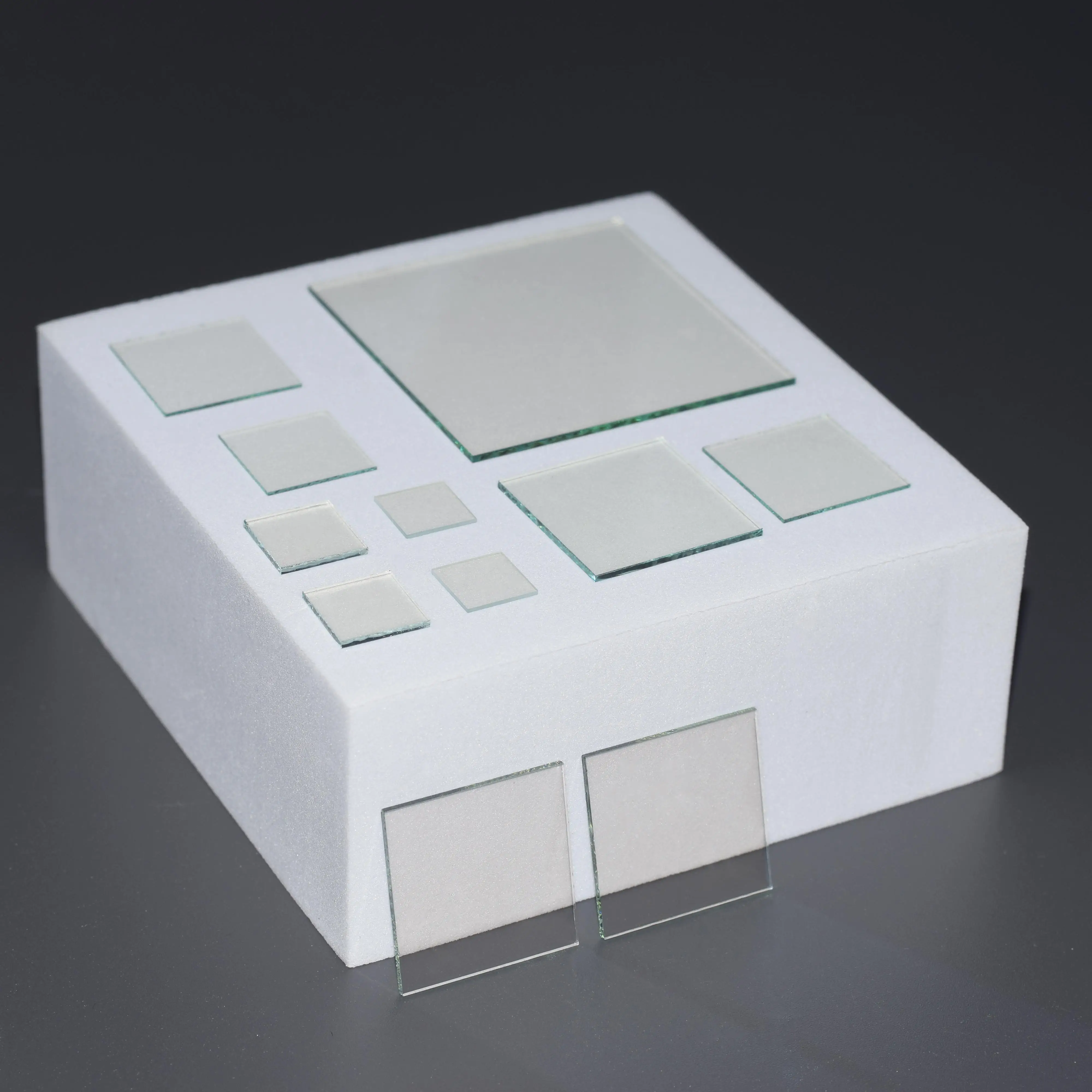 100x100x1.1mm 2pcs 1/3/5/7/10ohm/sq Low resistance Lab Transparent ITO Conductive Glass Indium Tin Oxide Coated Glass Sheet