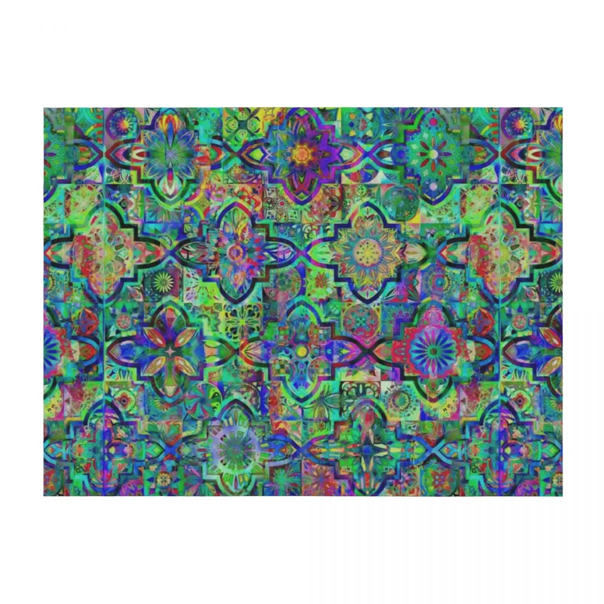 

Bohemian hippie boho tie dye design Throw Blanket heavy to sleep Designers Soft Furry Blankets