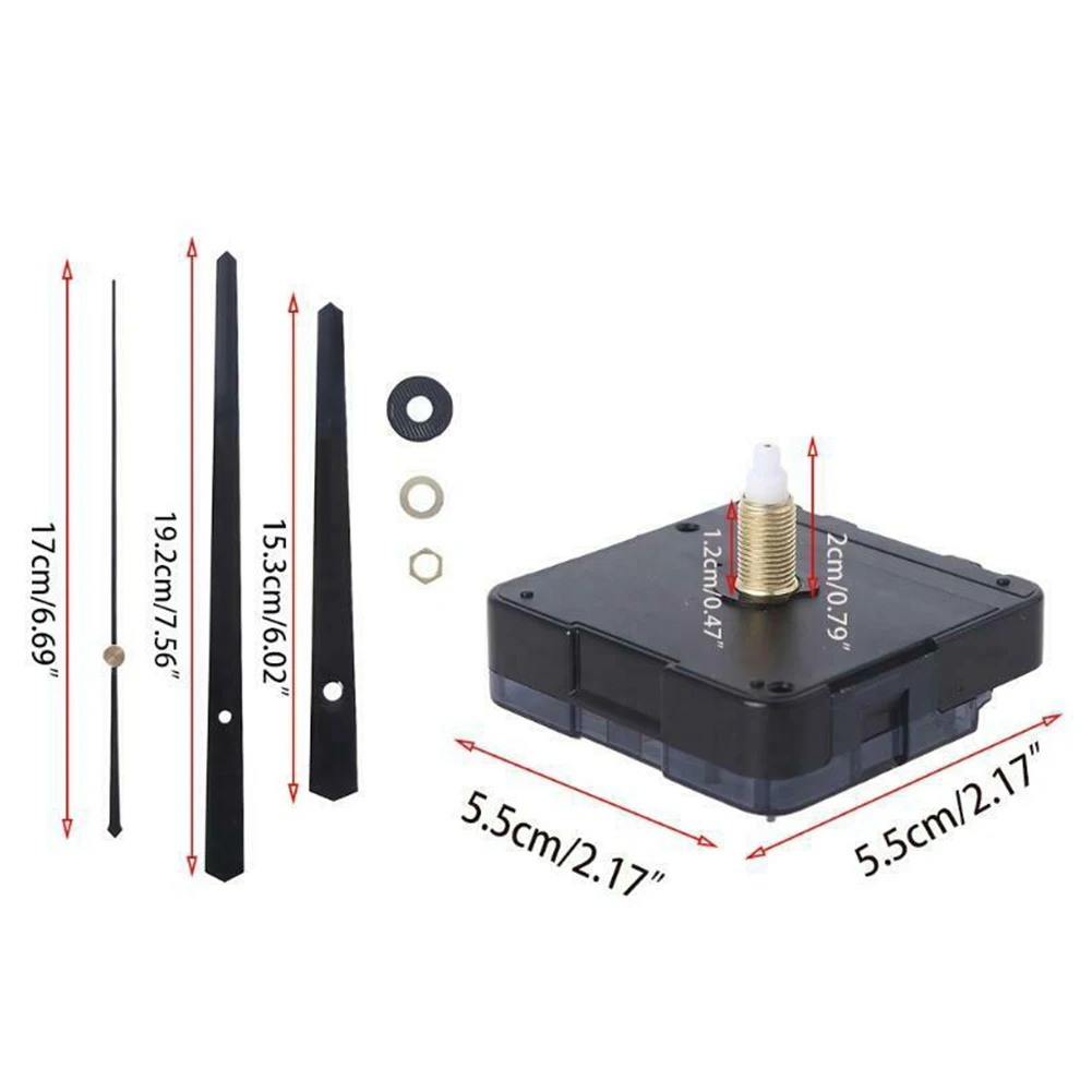 DIY Quartz Wall Clock Movement Mechanism With Hands Long Shaft Silent Kit Battery Operated Watch Repair Parts Replacement Set