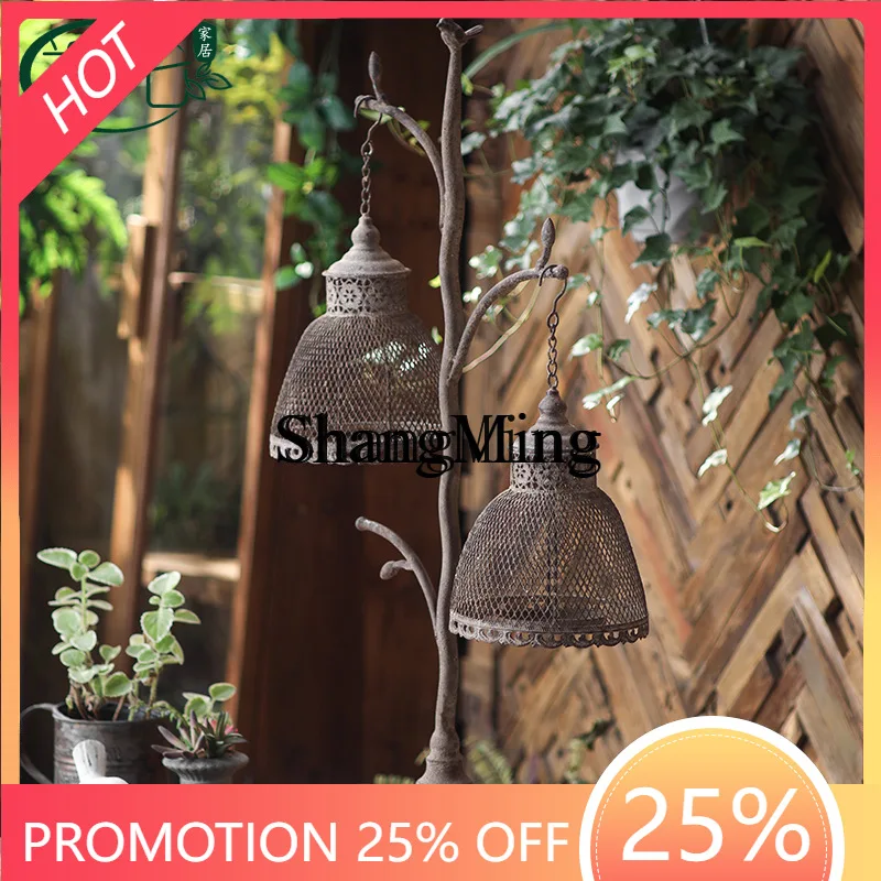 

SM бытовой индустриальный стиль ретро подсвечник орнамент сад птичья клетка ветер орнамент кованое железо старый