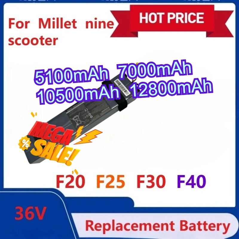 

New 36V universal High Quality battery for Millet nine scooter F20F30F40 scooter expansion battery Rechargeable Battery