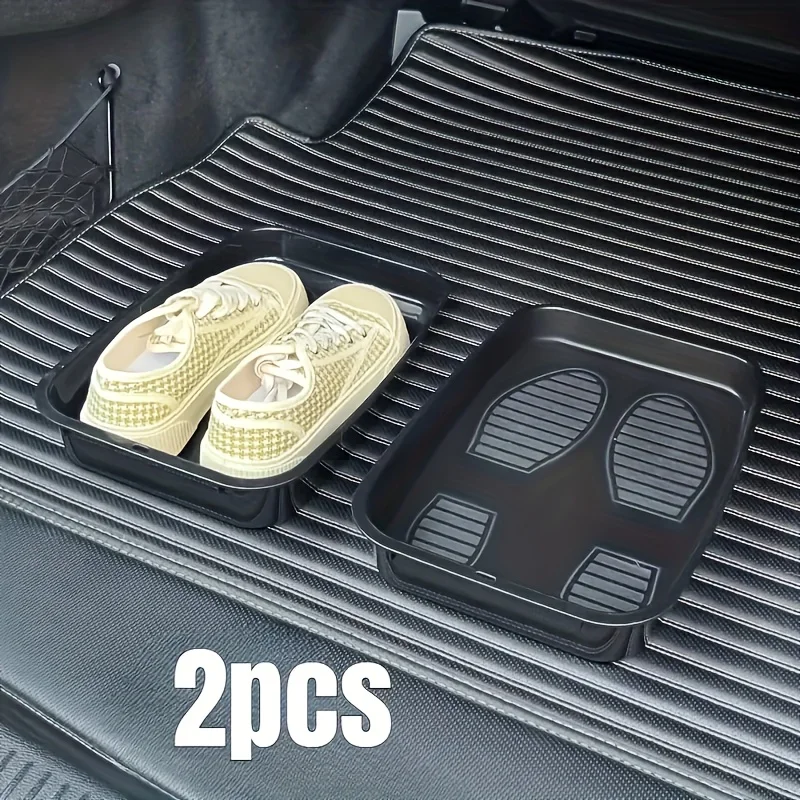 

2pcs Car Shoe Storage Tray Fits All Vehicle Types (Sedans / SUVs / Trucks) Organizes and Stores Under Seats / in Hanging Storage