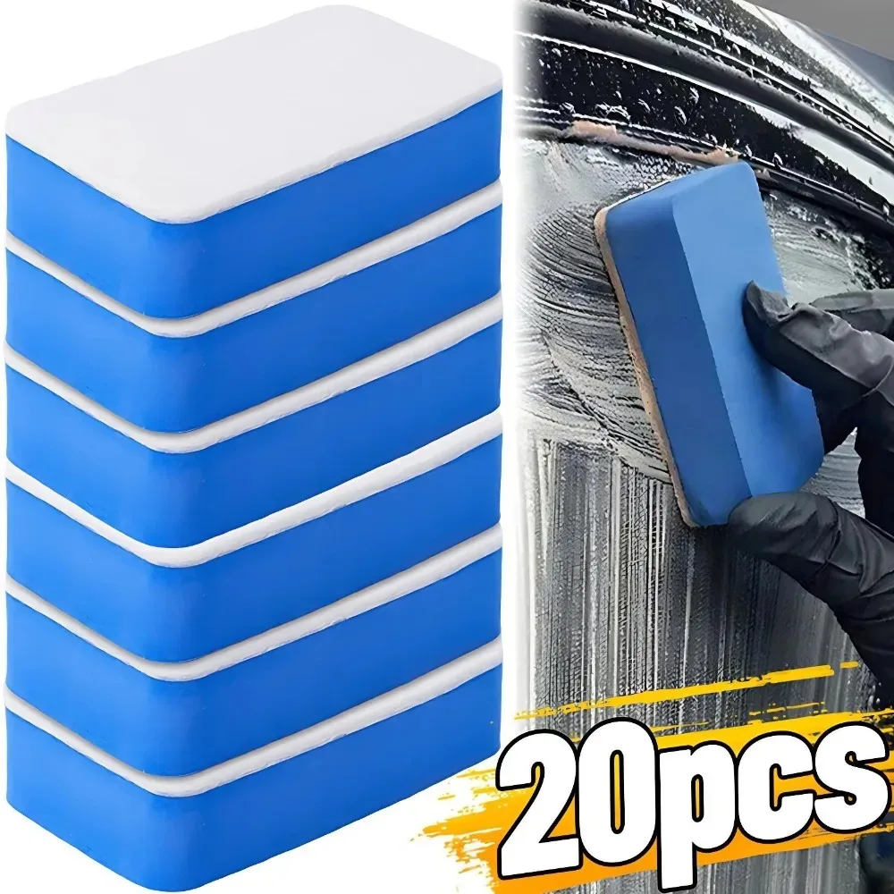 Car Glass Grease Film Remover Sponge Streak-Free Mirror Shine Cleaning Block Felt Scrubber for Window Bathtub Tile Cleaner Tool