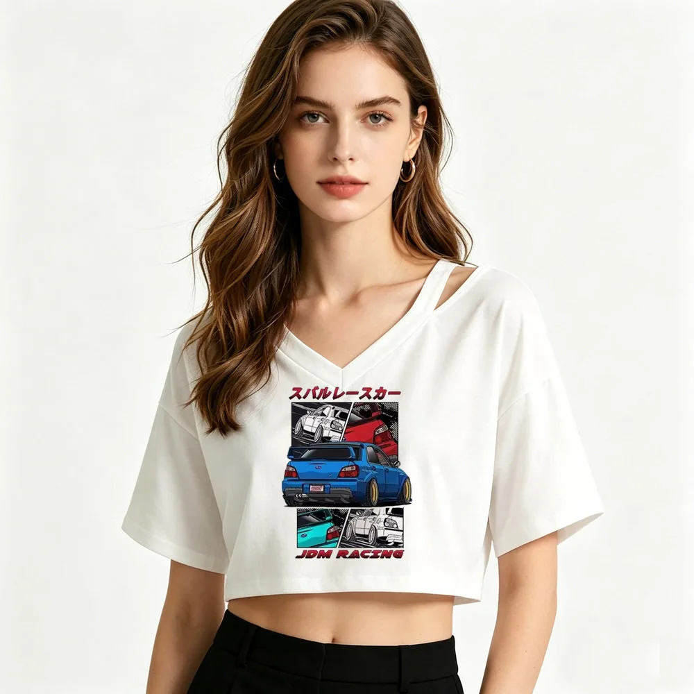 Initial d cropped top teen graphic party 2000s shirt cheap funny anime scene  cute