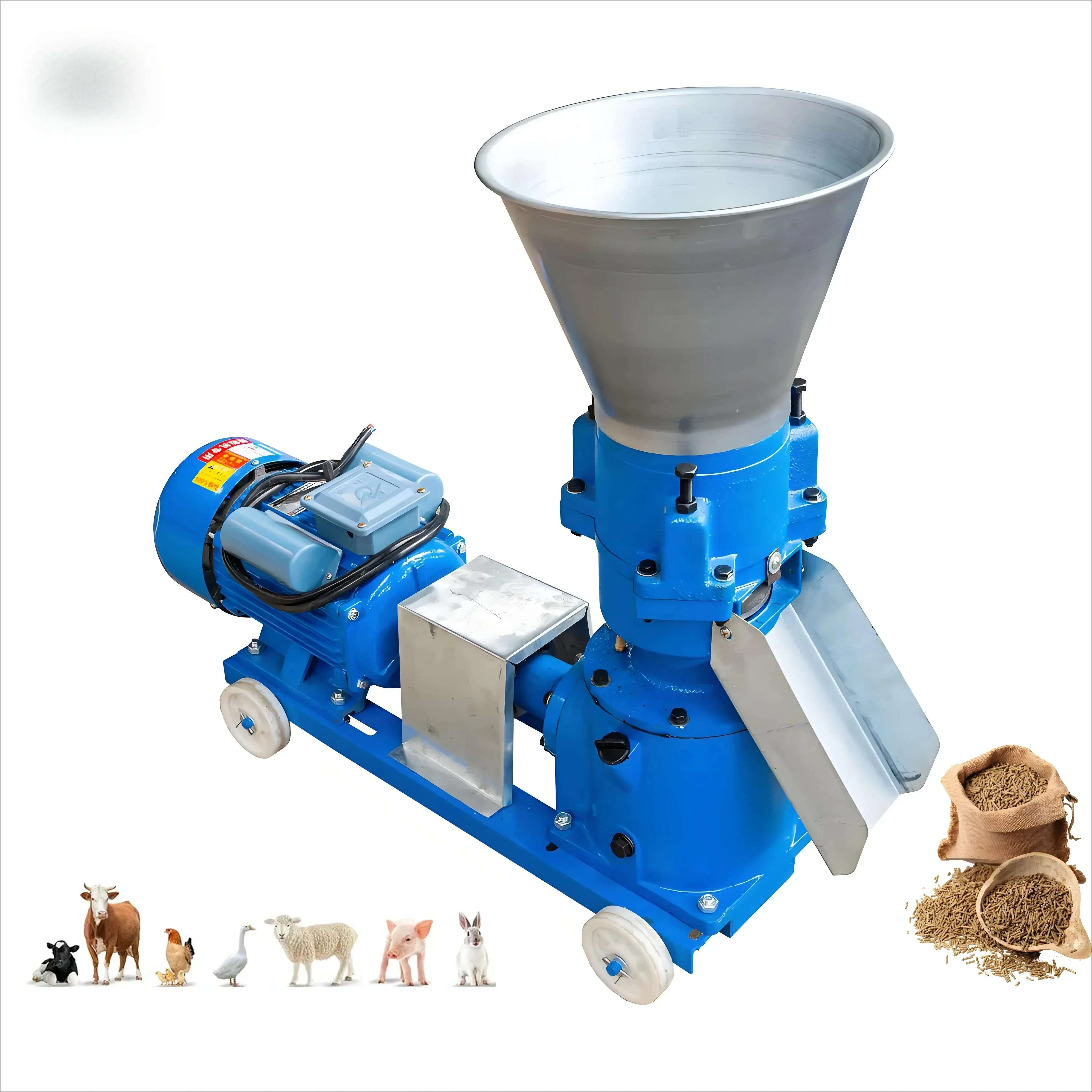 Factory Animal Poultry Feed Process Machine Pellet Extruder Machine Animal Feed Making Machine（This Is A Customized Deposit）