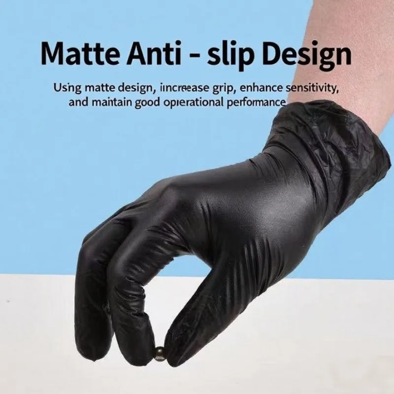 10-100 قطعة قفاز مطاطي للاستعمال مرة واحدة أسود اللاتكس الحرة قفازات PVC قفازات تنظيف المطبخ المنزلية للطبخ الوشم صبغة شعر