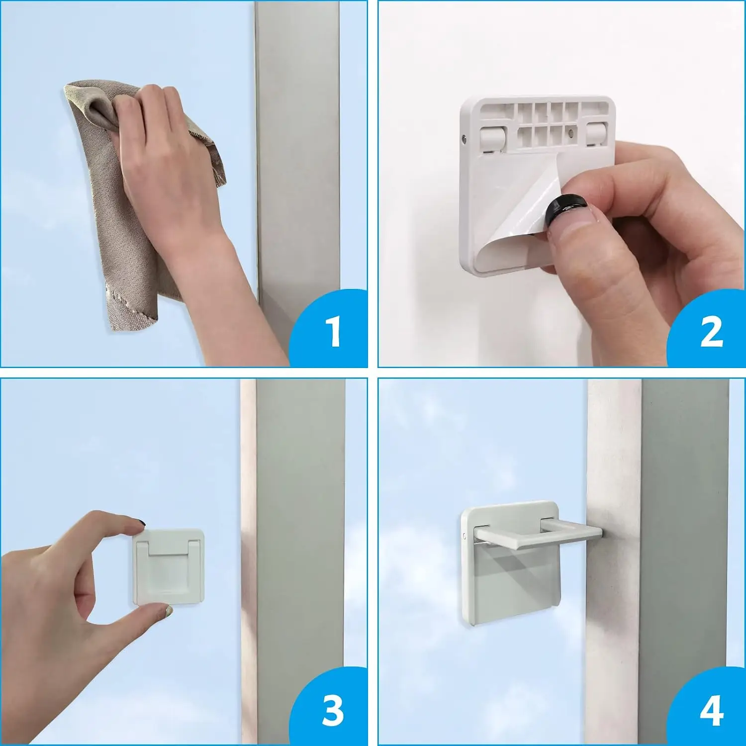 Verrou de sécurité pour fenêtre coulissante, verrou auto-adhésif pour porte coulissante en verre, verrou de sécurité pour porte patio pour bébés et animaux domestiques