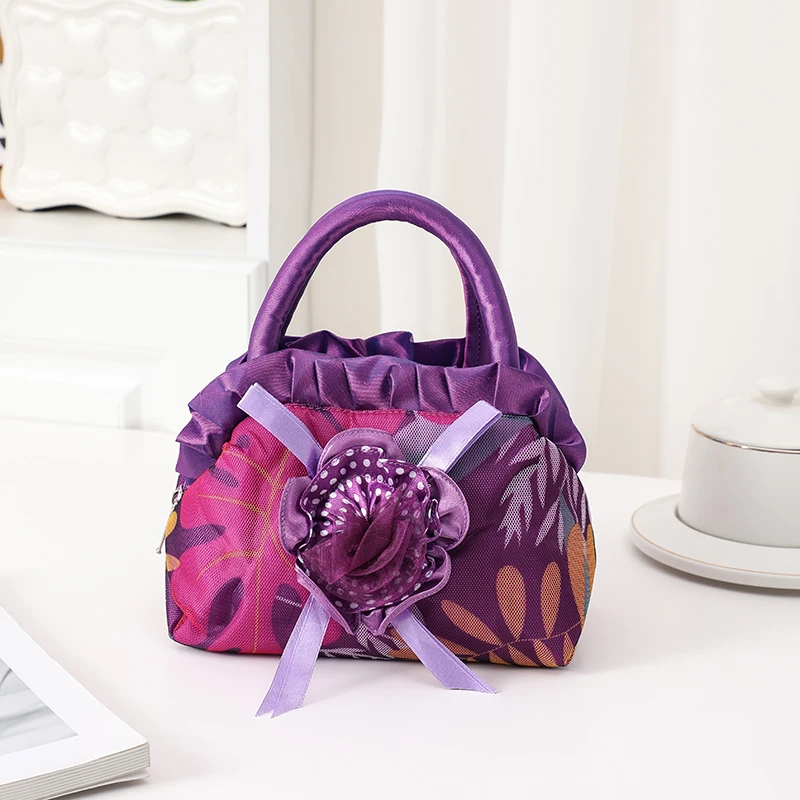 

Men's lace handbag new large capacity three-dimensional flower storage bag mobile phone and loose change storage bag
